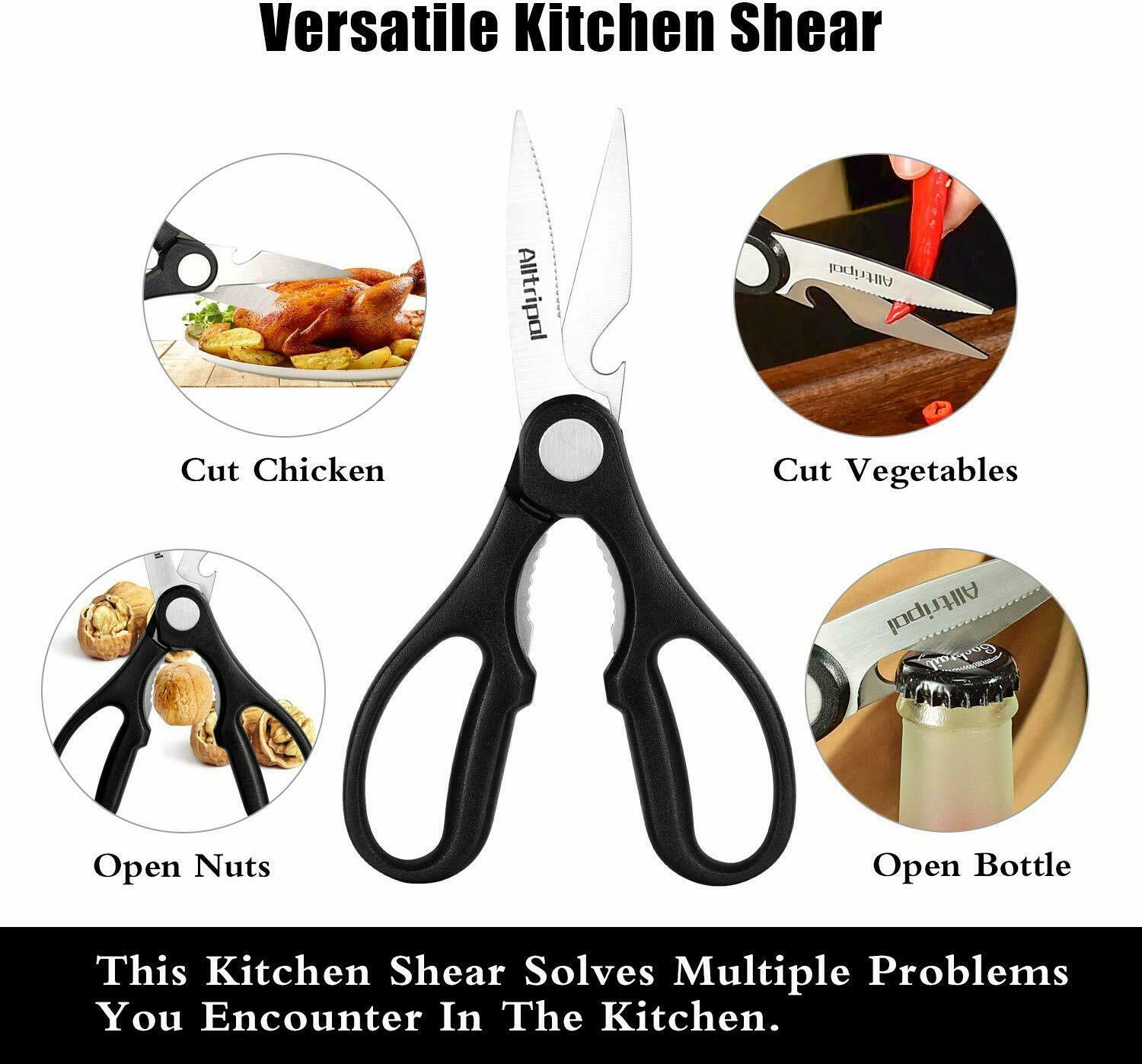 Knife Set, 18-Piece Kitchen Knife Set with Block Wooden German Stainless Steel - Fresh Stock Dated December 2025