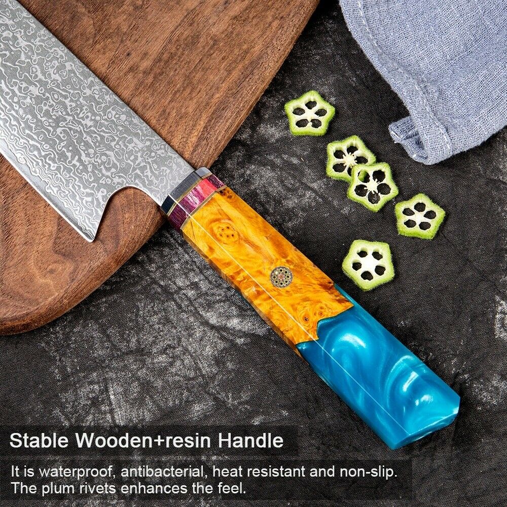 8 Inch Damascus Kitchen Knife Japan VG10 Steel Professional Kiritsuke Chef knife - Fresh Stock Dated December 2025