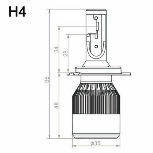 2X Blue H4 LED Headlight C6 For Suzuki Boulevard M109R C50T C90T M50 M90 S40 S83 - Fresh Stock Dated February 2026