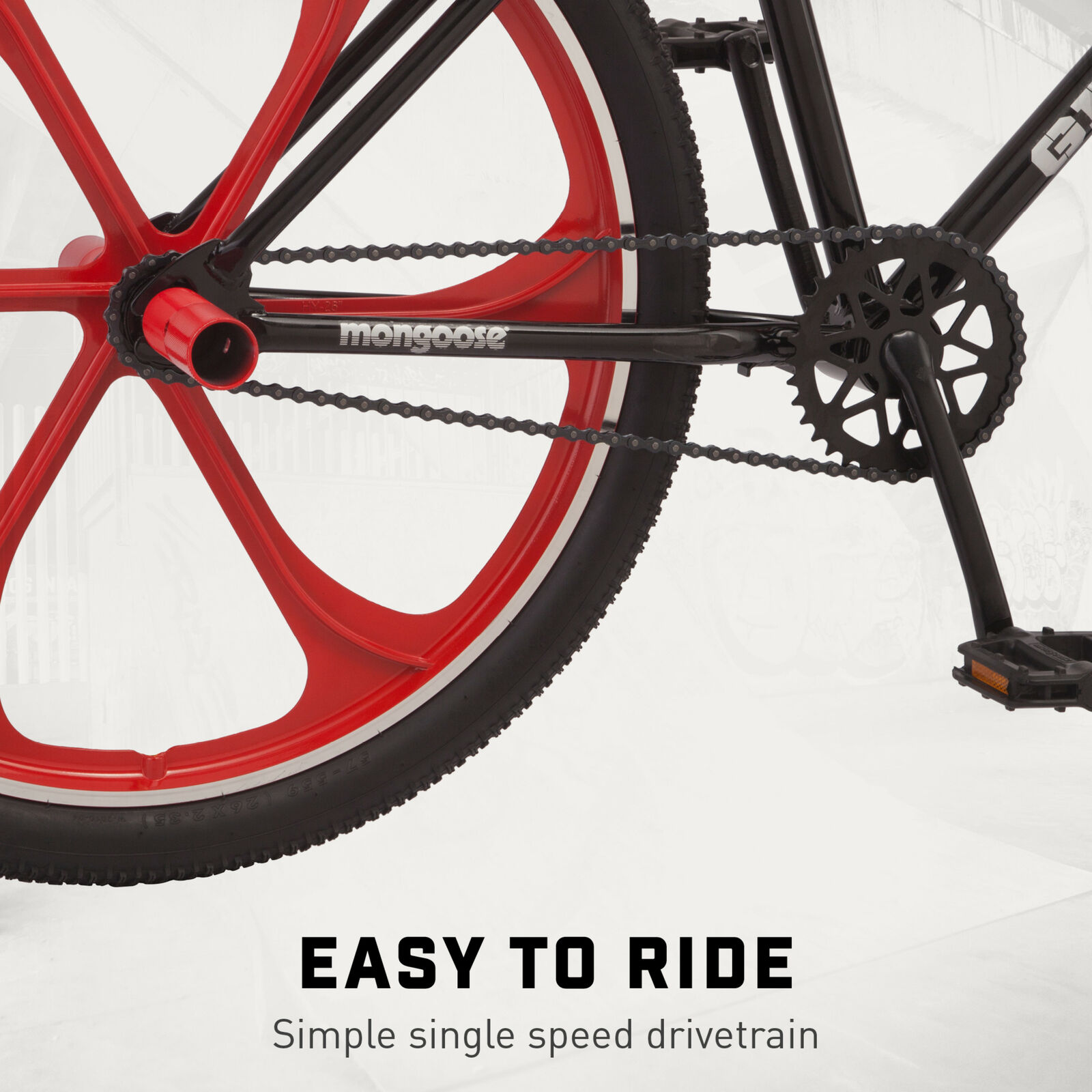 NEW Mongoose Grudge Mag BMX Freestyle Bike 26-Inch MAG Wheel Black SHIPS FREE - Fresh Stock Dated February 2026