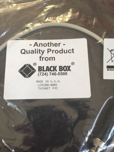Lot Of 7 New BLACK BOX THIN NET RG58 COAX CABLE LCN300-0002 - Fresh Stock Dated December 2025