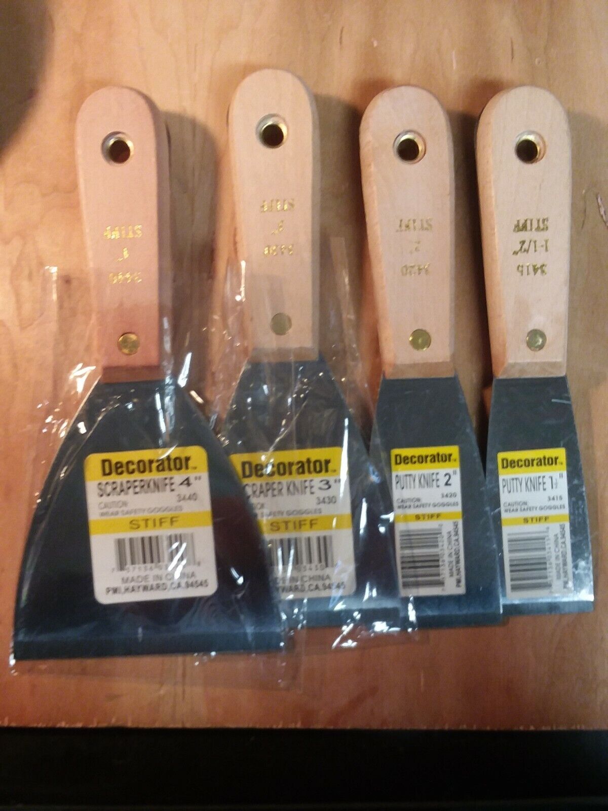 4PC. SCRAPER SET STAINLESS STEEL - Fresh Stock Dated February 2026