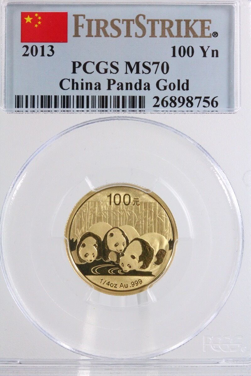 2013 CHINA 1.9 OZ PURE GOLD PANDA PRESTIGE 6 COINS SET PCGS MS 70 FIRST STRIKE - Fresh Stock Dated February 2026