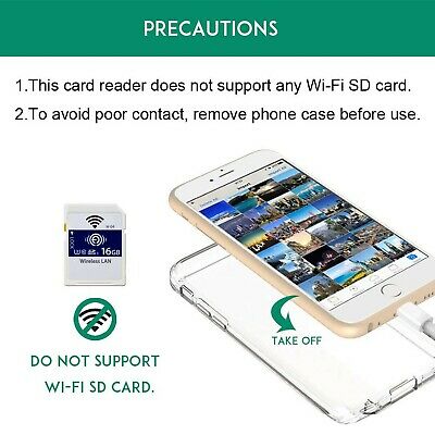 DenicMic SD CF Card Reader for iPhone iPad SD CF TF Memory Card Reader Ad... New - Fresh Stock Dated February 2026