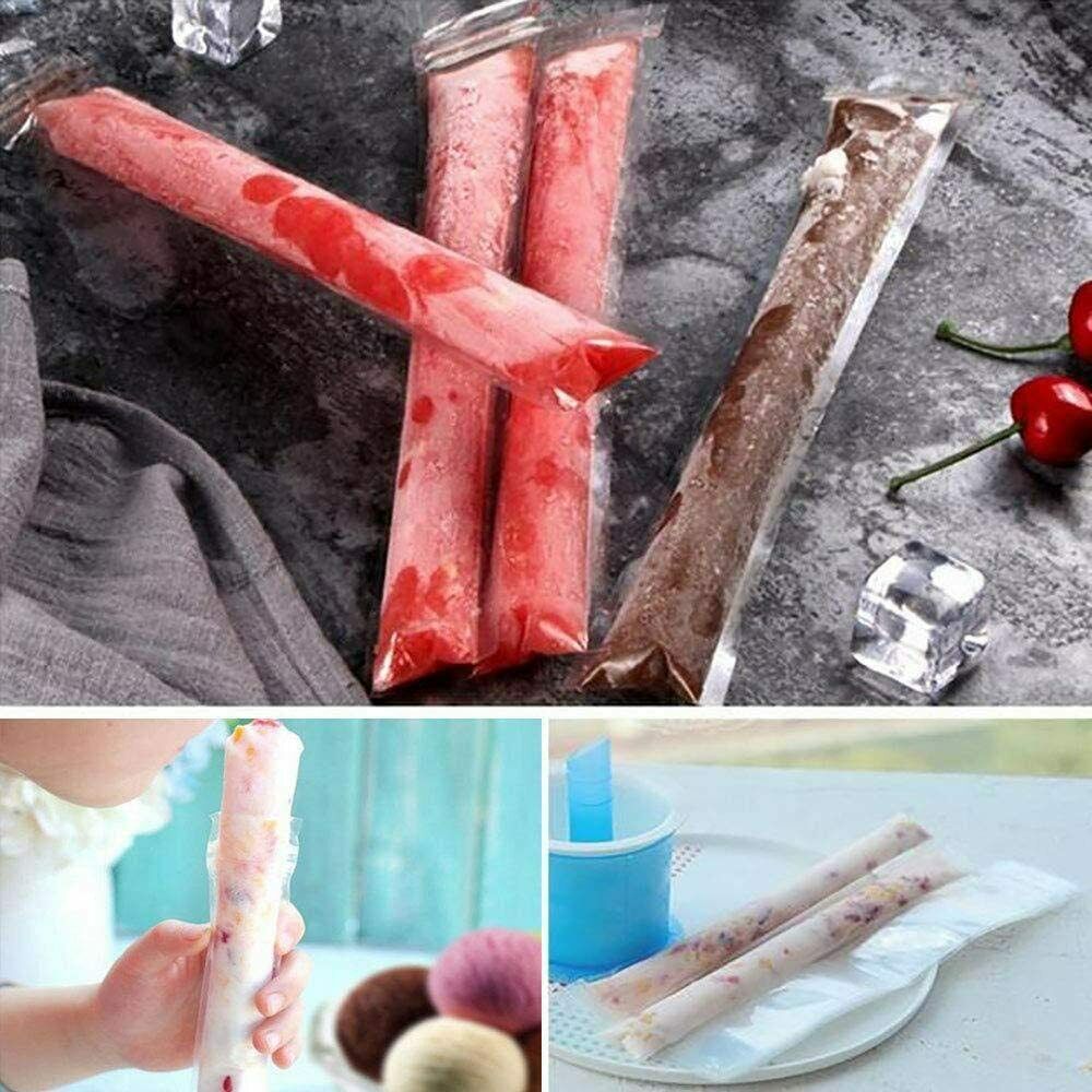 160PCS Disposable Popsicle Mold Bags Free Zip Ice Pop Freeze Candy Maker Pouch - Fresh Stock Dated February 2026