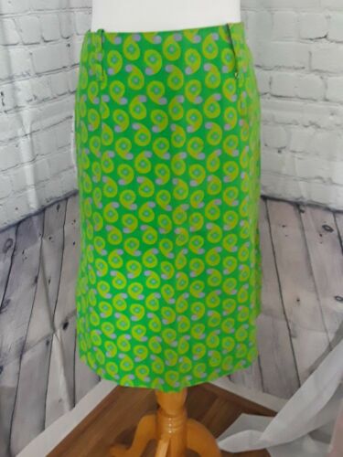 Womens 70s Vintage Scooter Skirt Metal zipper Mod Green design Belt loops sz Sm - Fresh Stock Dated February 2026