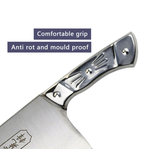 Kitchen 7'' Cleaver Knife Chopper Butcher Stainless Steel for Home Restaurant US - Fresh Stock Dated December 2025