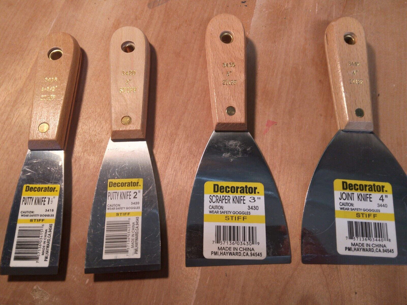 4PC. SCRAPER SET STAINLESS STEEL - Fresh Stock Dated February 2026