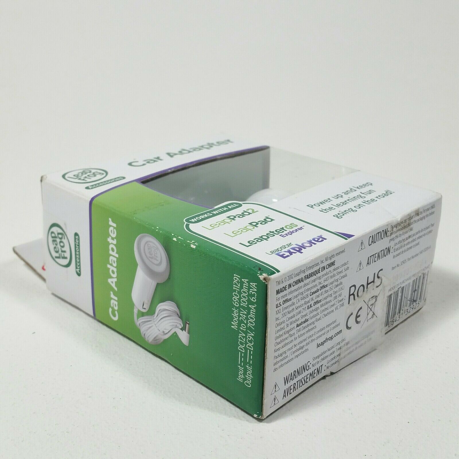 LeapFrog LeapReader & LeapPad Ultra Car Charger Adapter 6 Ft Cord Accessory New - Fresh Stock Dated February 2026