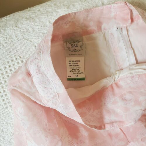 Vintage 70s Gunne Sax Gunnies Pink Prairie Skirt Size 13 / Modern Size 6 - Fresh Stock Dated December 2025