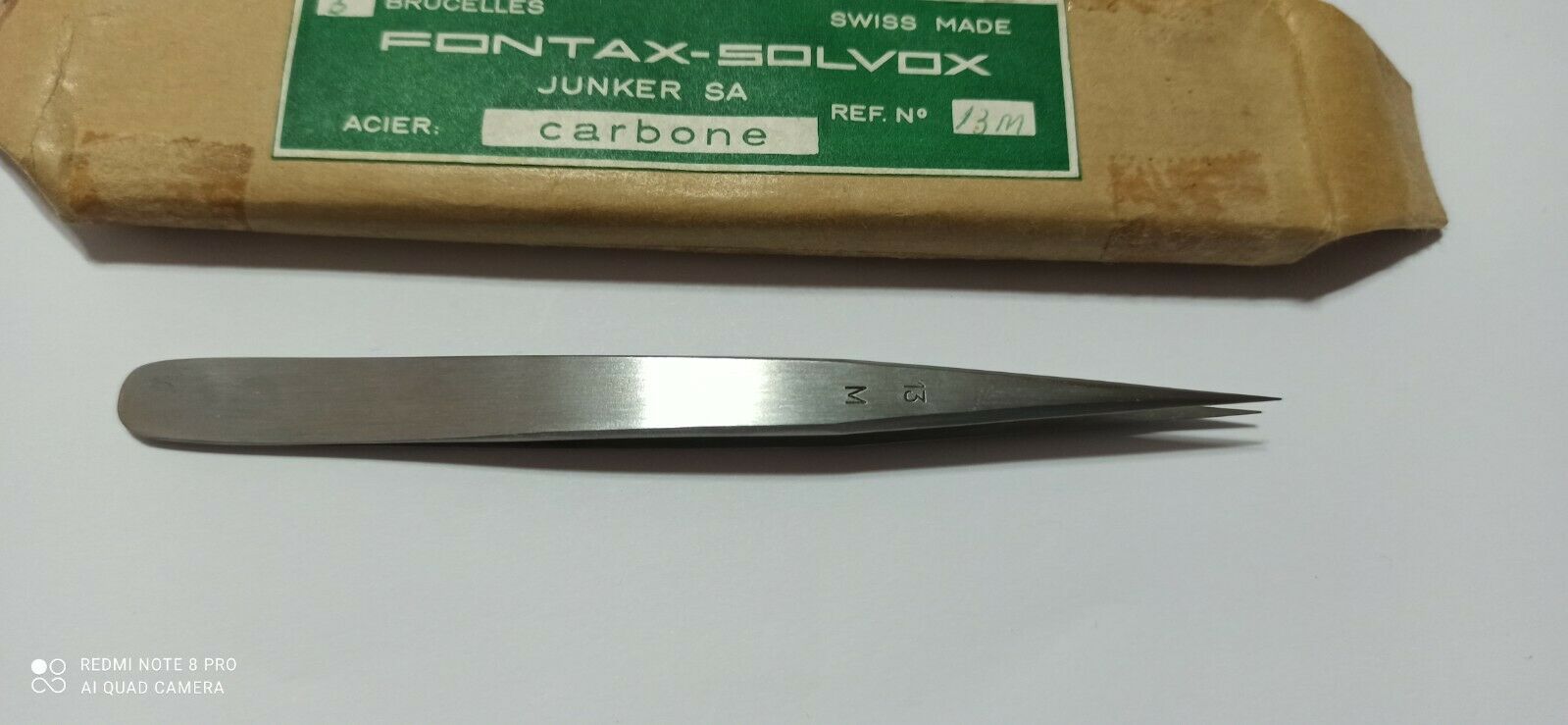 FONTAX JUNKERS Original Tweezers swiss  no.13M New ,1pcs. - Fresh Stock Dated February 2026