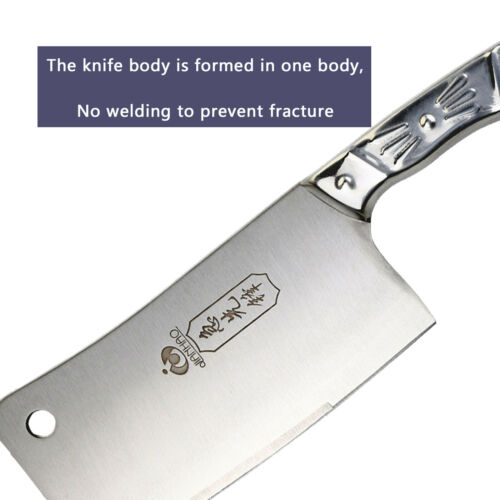 Kitchen 7'' Cleaver Knife Chopper Butcher Stainless Steel for Home Restaurant US - Fresh Stock Dated December 2025