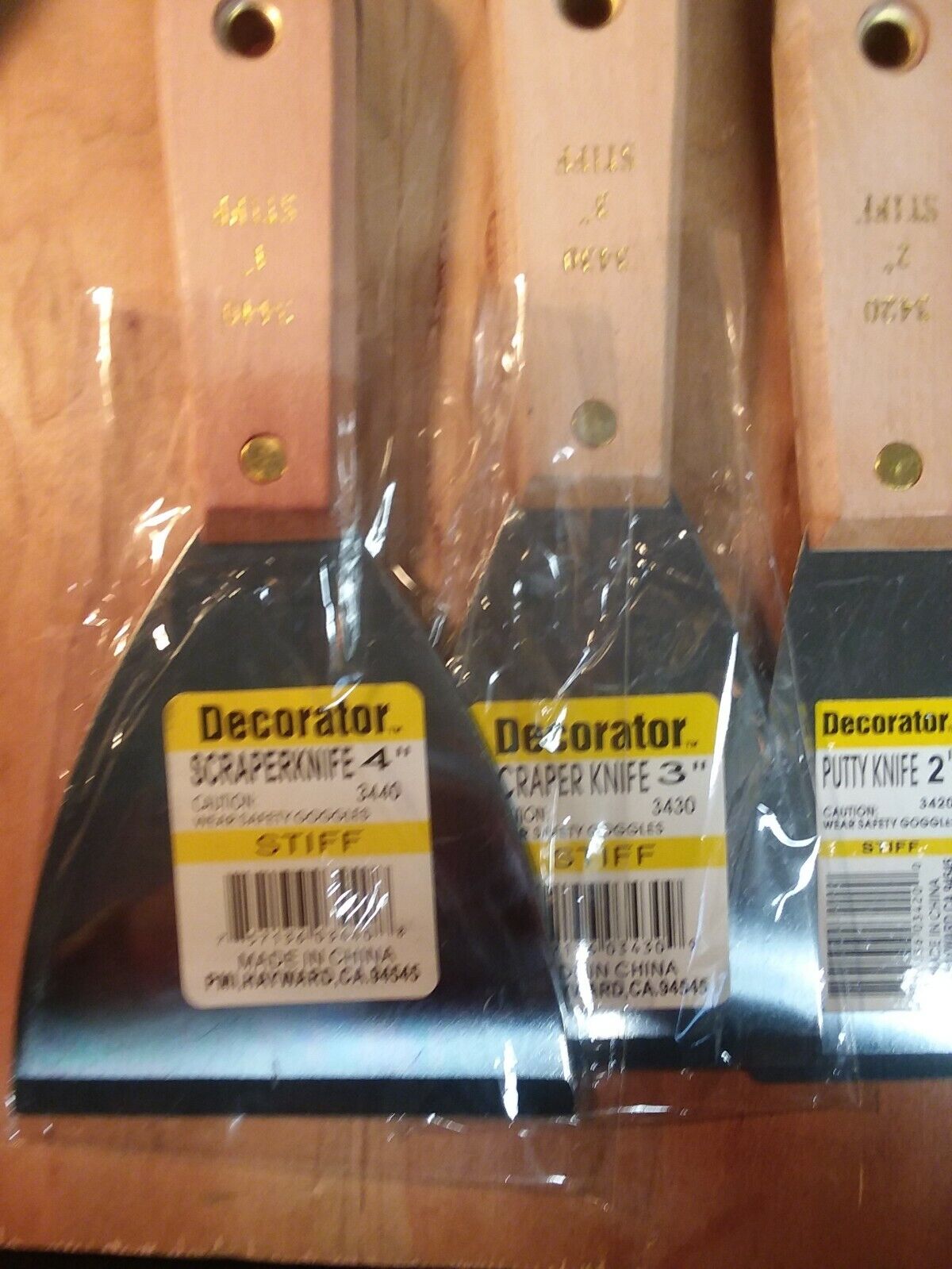 4PC. SCRAPER SET STAINLESS STEEL - Fresh Stock Dated February 2026