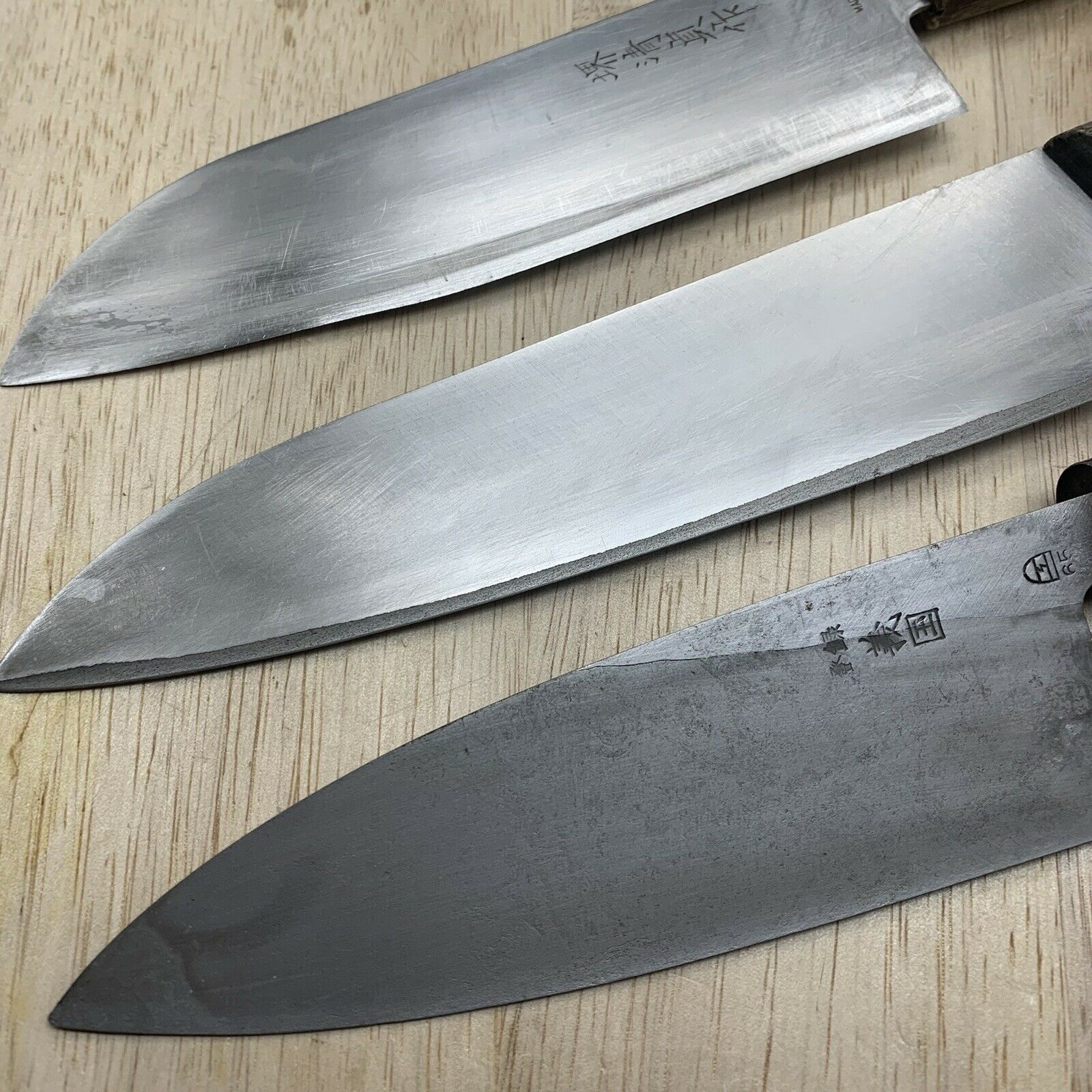 Damaged Lot of three Japanese Chef's Kitchen Knives  From Japan ST496 - Fresh Stock Dated December 2025