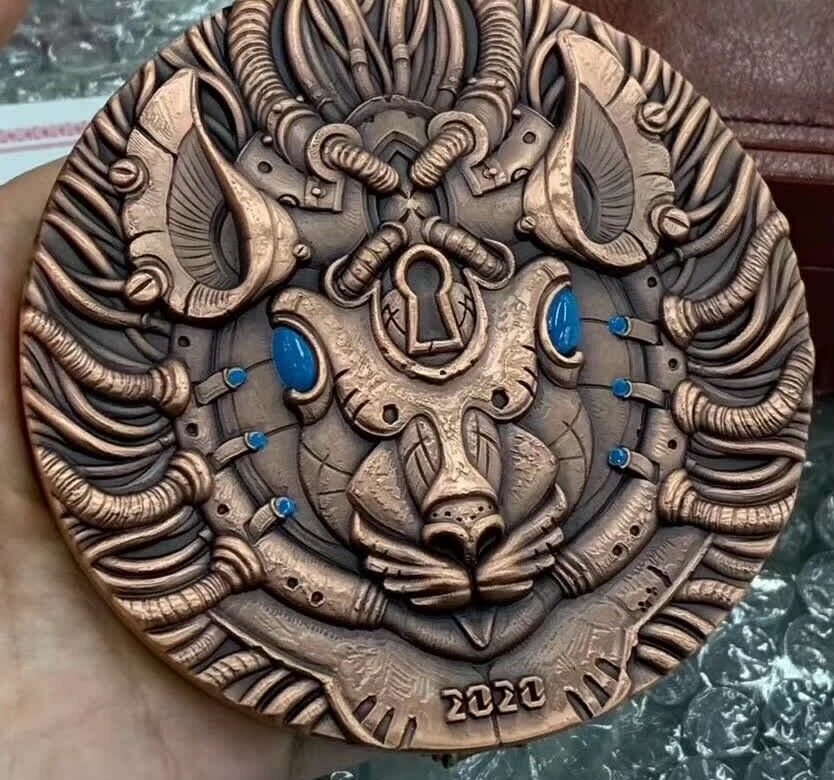 2020 China 99mm Bi-Metallic (Brass and Copper) Medal - Lunar Year Series - Rat - Fresh Stock Dated February 2026