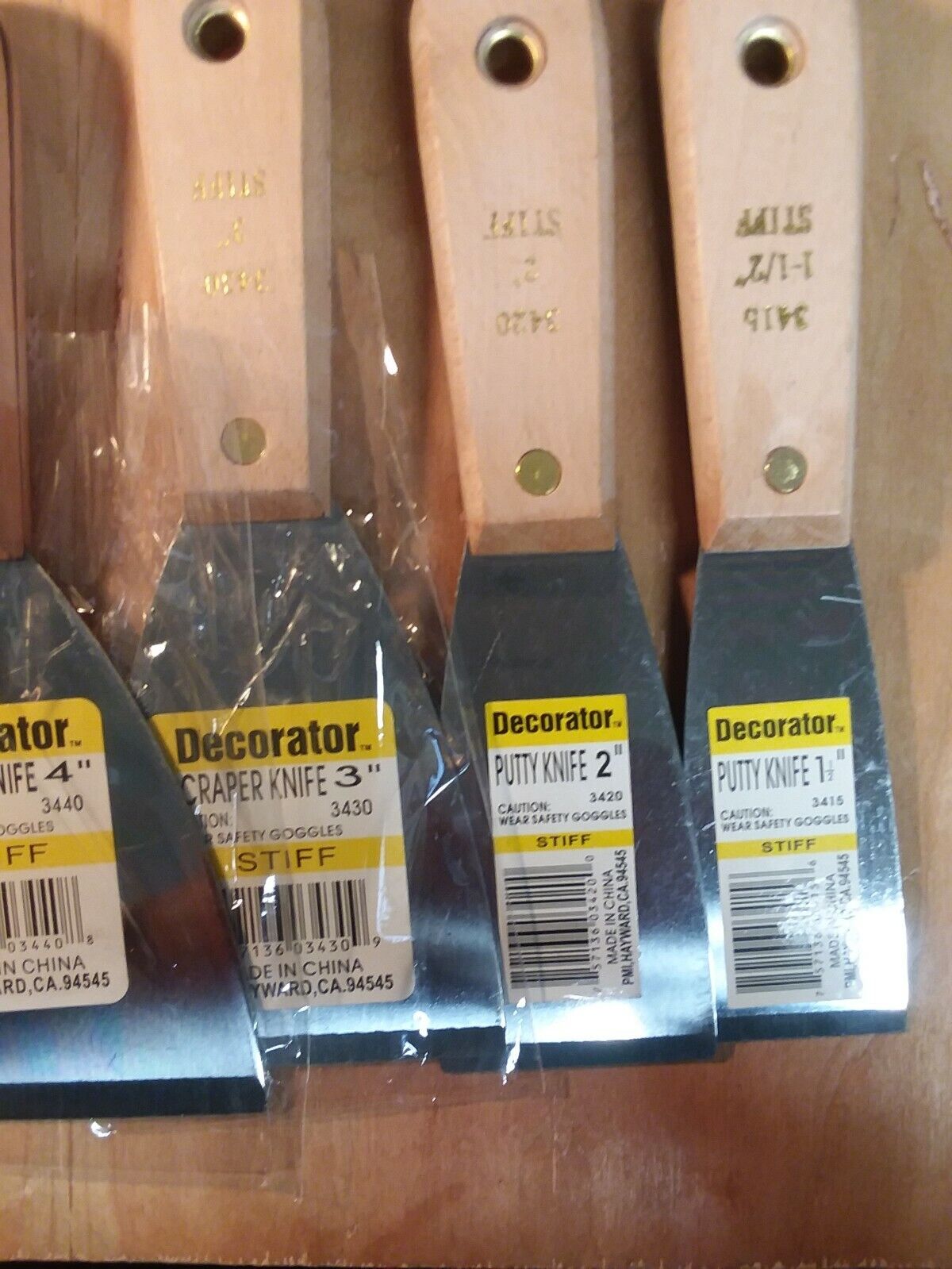 4PC. SCRAPER SET STAINLESS STEEL - Fresh Stock Dated February 2026