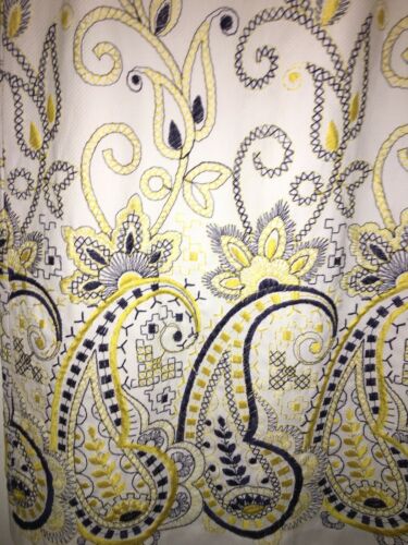 Eddy George vintage embroidered white cotton pique maxi skirt 29