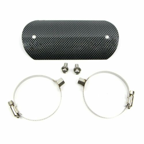 Motorcycle Exhaust Middle Pipe Heat Shield Cover Muffler Protector Carbon Like - Fresh Stock Dated February 2026