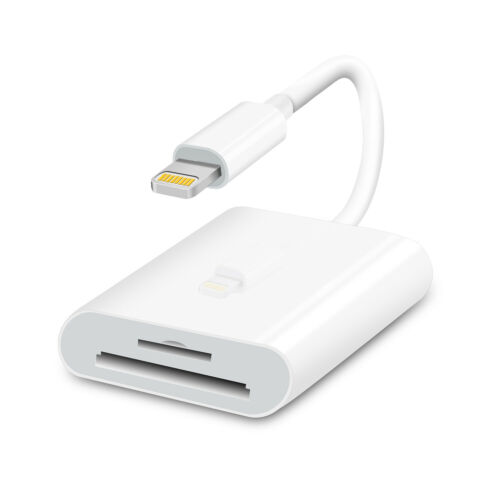 2 in 1 Adapter to USB Camera SD TF Card Reader Adapter for iPhone11 12 X 8 iPad - Fresh Stock Dated February 2026