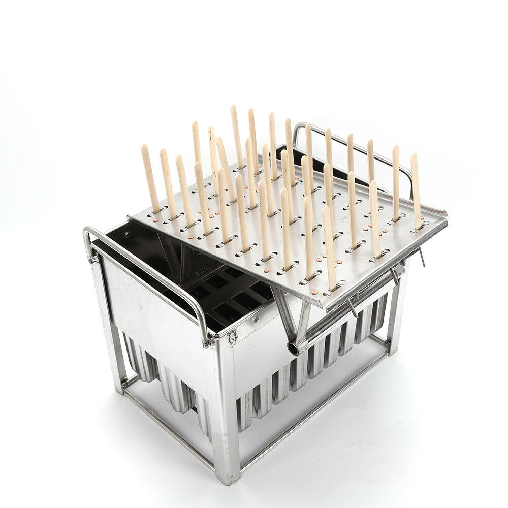 Stainless Steel Ice Pop Molds Ice Cream Ice Lolly Popsicle Stick Holder Maker 30 - Fresh Stock Dated February 2026