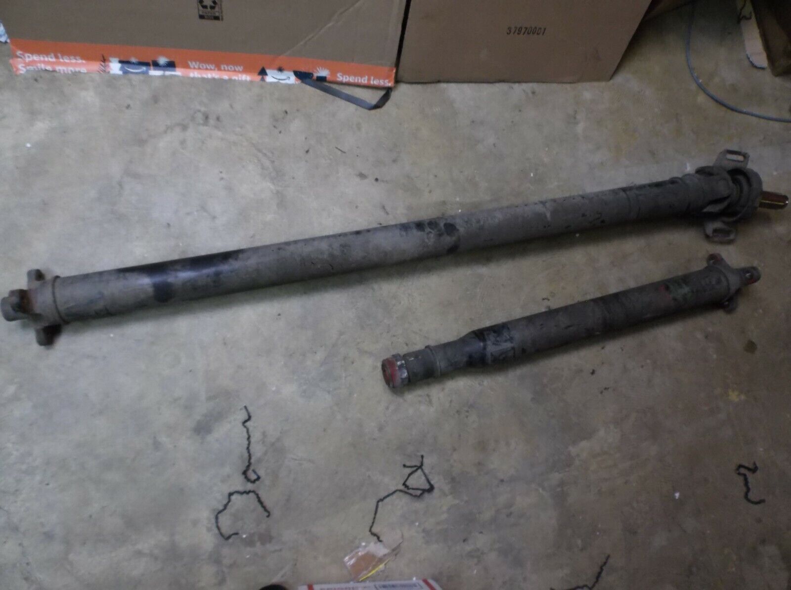 Mercedes W123 Four Speed Manual Transmission Drive Shaft Prop 240D complete - Fresh Stock Dated February 2026