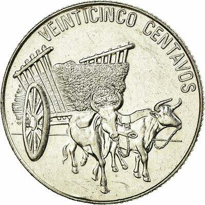 [#753090] Coin, Dominican Republic, 25 Centavos, 1989, EF, Nickel Clad Steel - Fresh Stock Dated December 2025