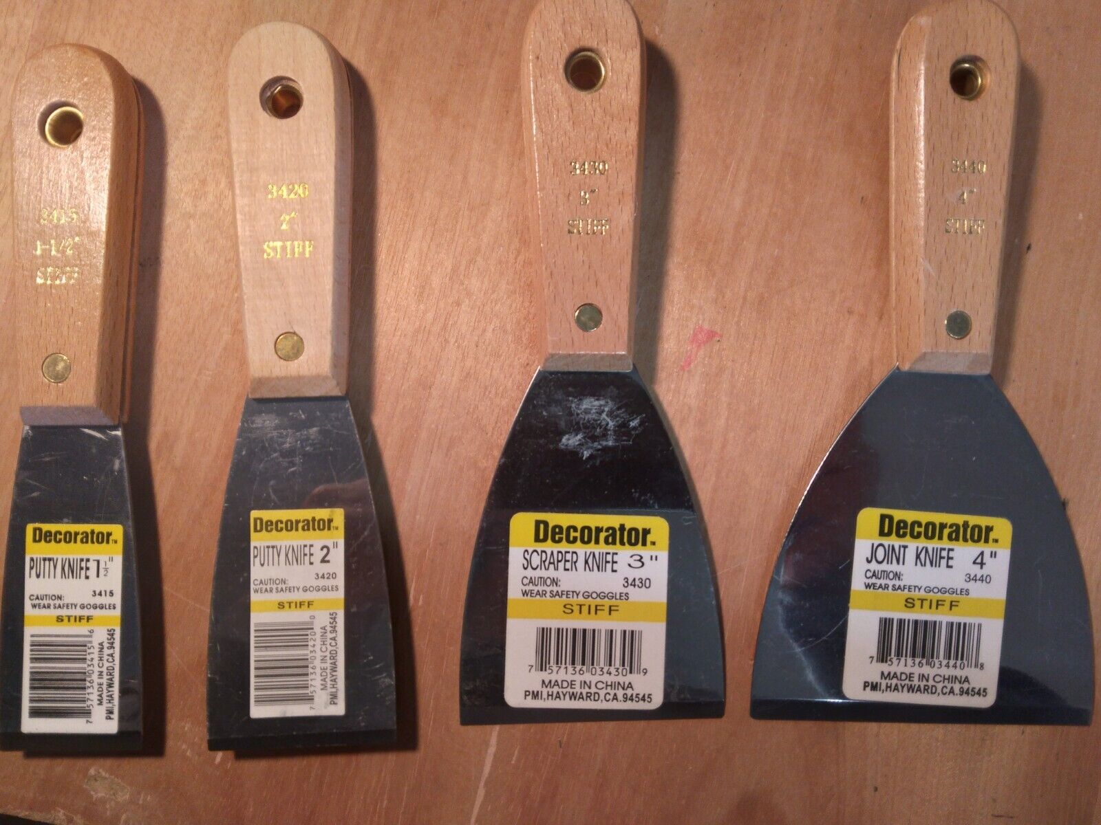 4PC. SCRAPER SET STAINLESS STEEL - Fresh Stock Dated February 2026