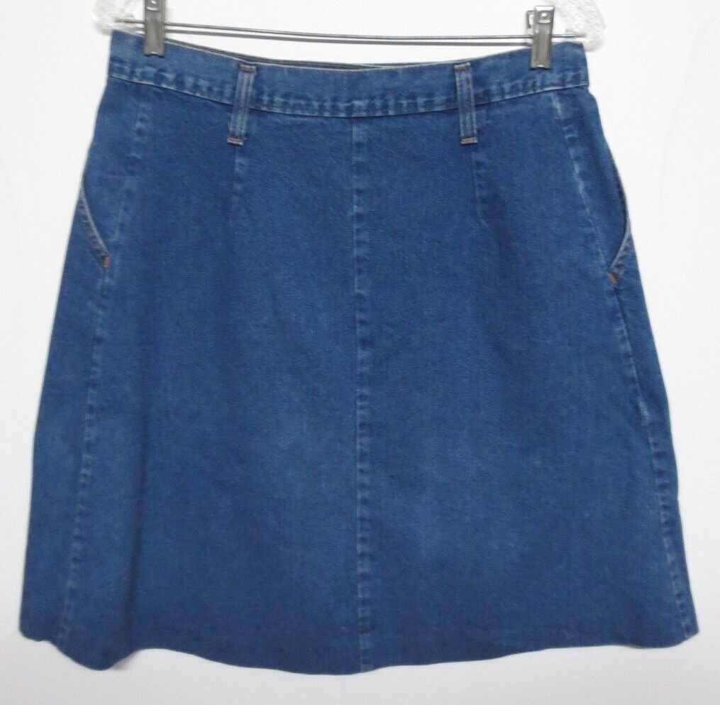 Vintage Vivaldi Jeans Wear Blue Denim Wrap Around Skirt Women's Size 12 - Fresh Stock Dated March 2026