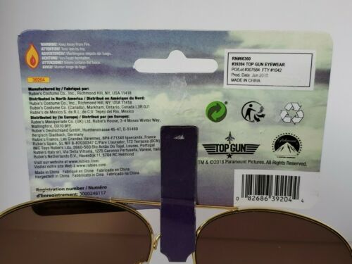 Aviator Sunglasses Top Gun Military Fancy Dress Up Halloween Costume Accessory - Fresh Stock Dated February 2026