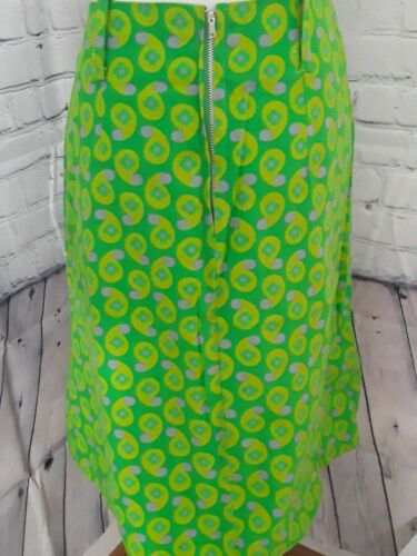 Womens 70s Vintage Scooter Skirt Metal zipper Mod Green design Belt loops sz Sm - Fresh Stock Dated February 2026