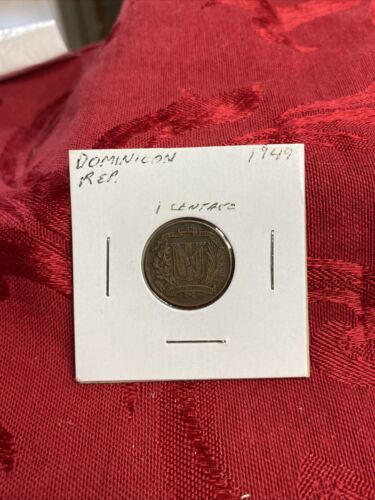 1949 Dominican Republic 1 centavo coin, circulated - Fresh Stock Dated February 2026