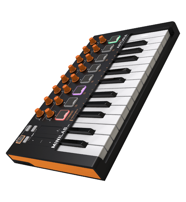 Arturia MiniLab MKII 25-Key USB MIDI Controller Keyboard (Orange Edition) - Fresh Stock Dated February 2026