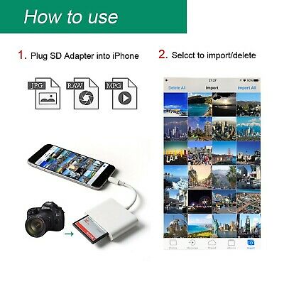 DenicMic SD CF Card Reader for iPhone iPad SD CF TF Memory Card Reader Ad... New - Fresh Stock Dated February 2026