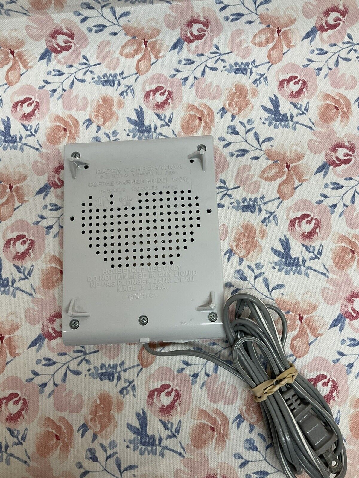 Dazey Coffee Soup Beverage Cup Mug Warmer 25 Watts Model 1400 Tested Made In USA - Fresh Stock Dated February 2026