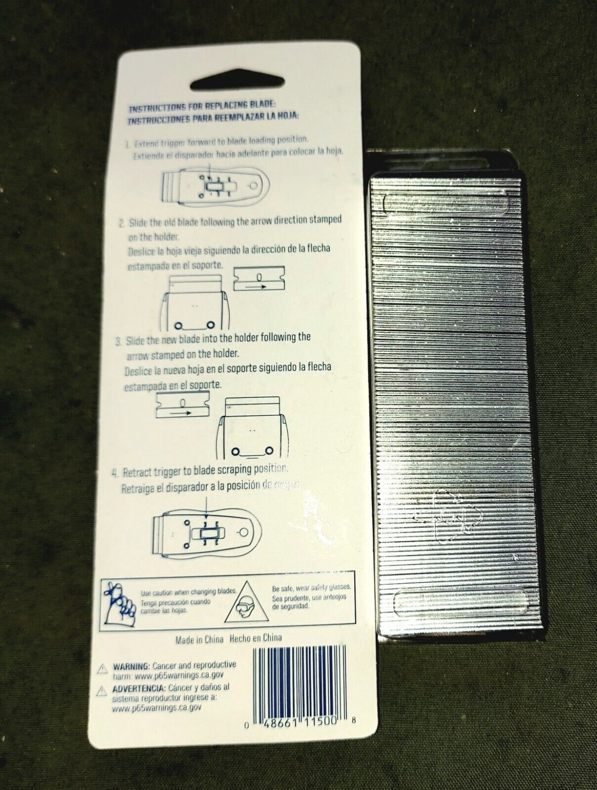 NEW WARNER MFG Soft Grip SAFETY SCRAPER & 100 SINGLE EDGE BLADES REFILLS - Fresh Stock Dated February 2026