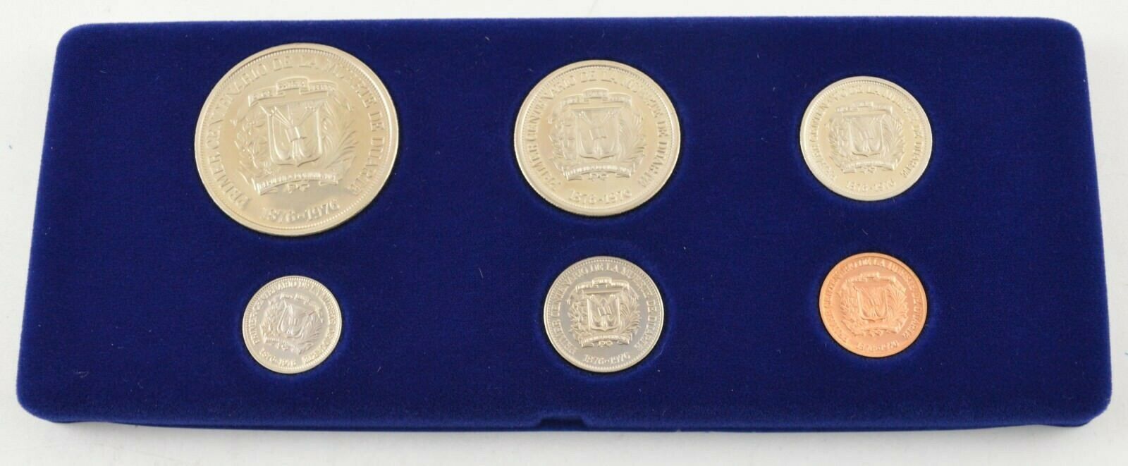 1976 Dominican Republic 6 Coin Proof Set Juan Pablo Duarte With Display Box *731 - Fresh Stock Dated December 2025