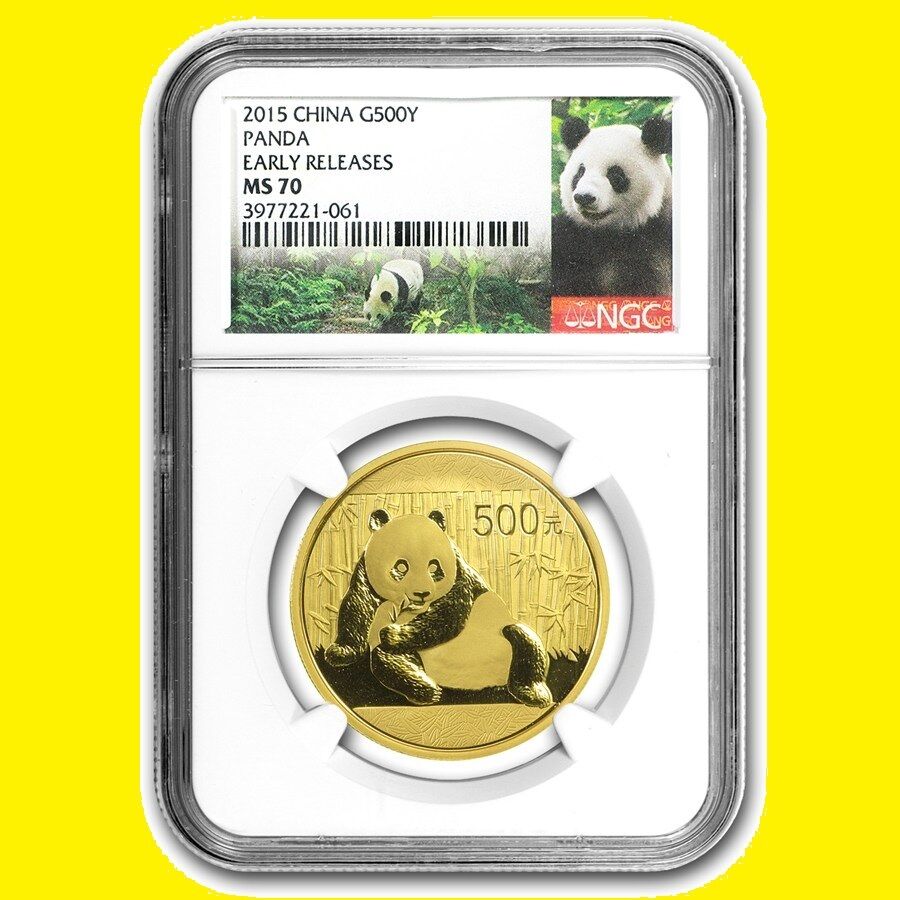 2015 CHINA  5 GOLD PANDA 1 SILVER, 6 COINS SET NGC MS 70 EARLY RELEASE - Fresh Stock Dated February 2026