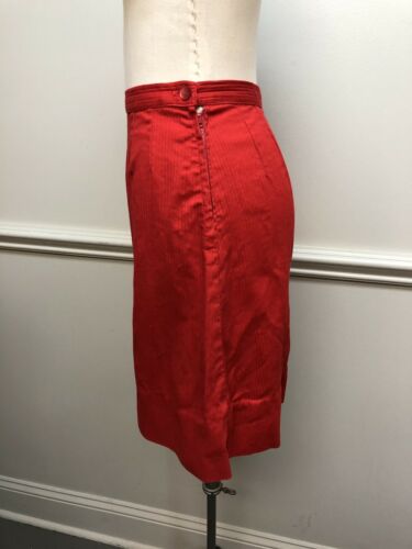 Red A-line Skirt Vintage 1960s XS/Small Rib Texture Short Mini 60s - 25” Waist - Fresh Stock Dated March 2026