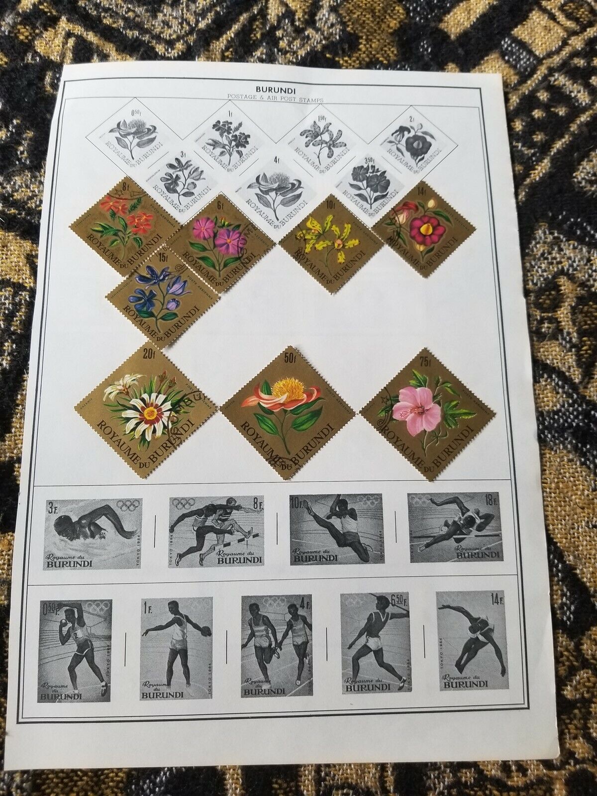 Burundi Stamp Collection - Topicals - Mixed Conditions - 8 Scans - N6 - Fresh Stock Dated January 2026