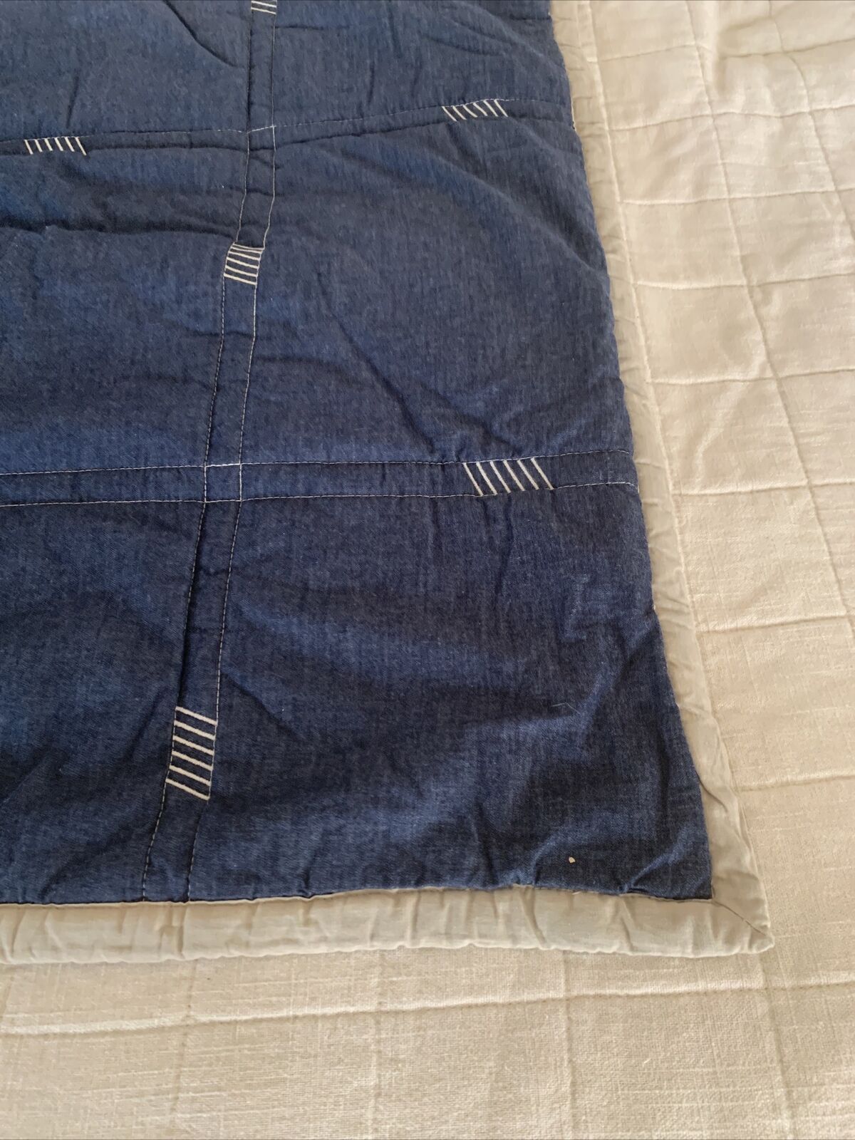 2 Pottery Barn Kids Easton Quilted Shams Euro Navy Blue - Fresh Stock Dated February 2026