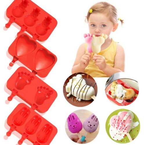 Silicone Pop Popsicle Mold Frozen Ice Lolly Mould Tray Pan Ice Cream Maker Tool - Fresh Stock Dated December 2025