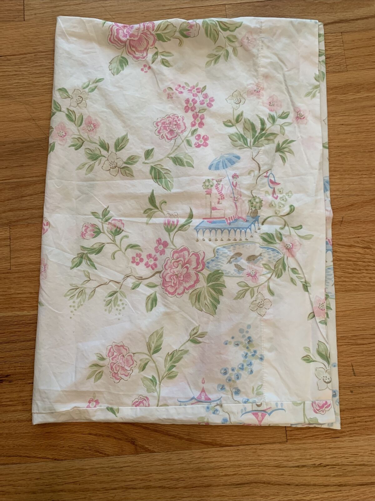 Pottery Barn Kids cherry blossom asian toile two standard pillow cases - Fresh Stock Dated December 2025