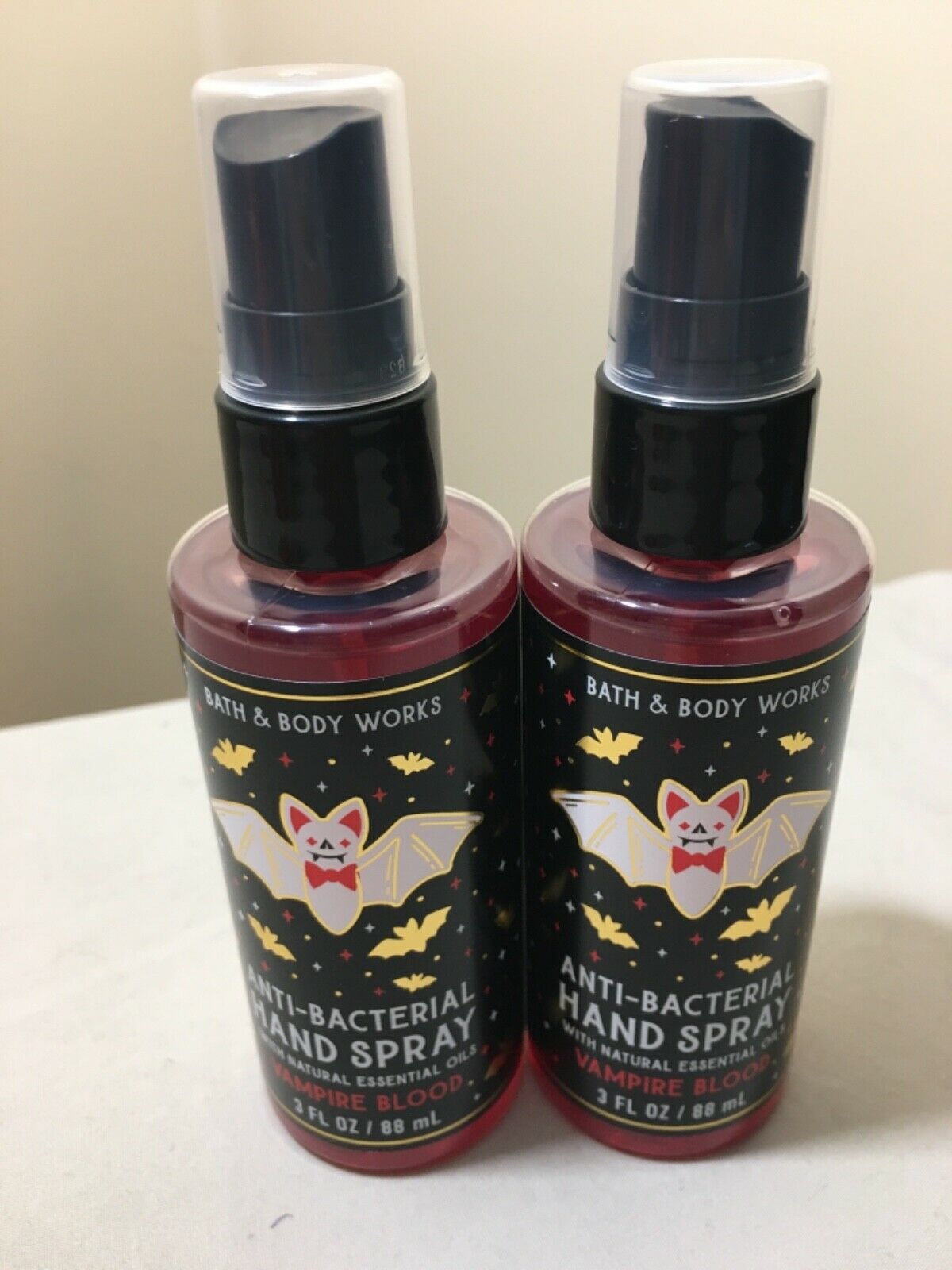 2-Pack Vampire Blood Anti-Bacterial Hand Spray Sanitizer Bath & Body Works - Fresh Stock Dated February 2026