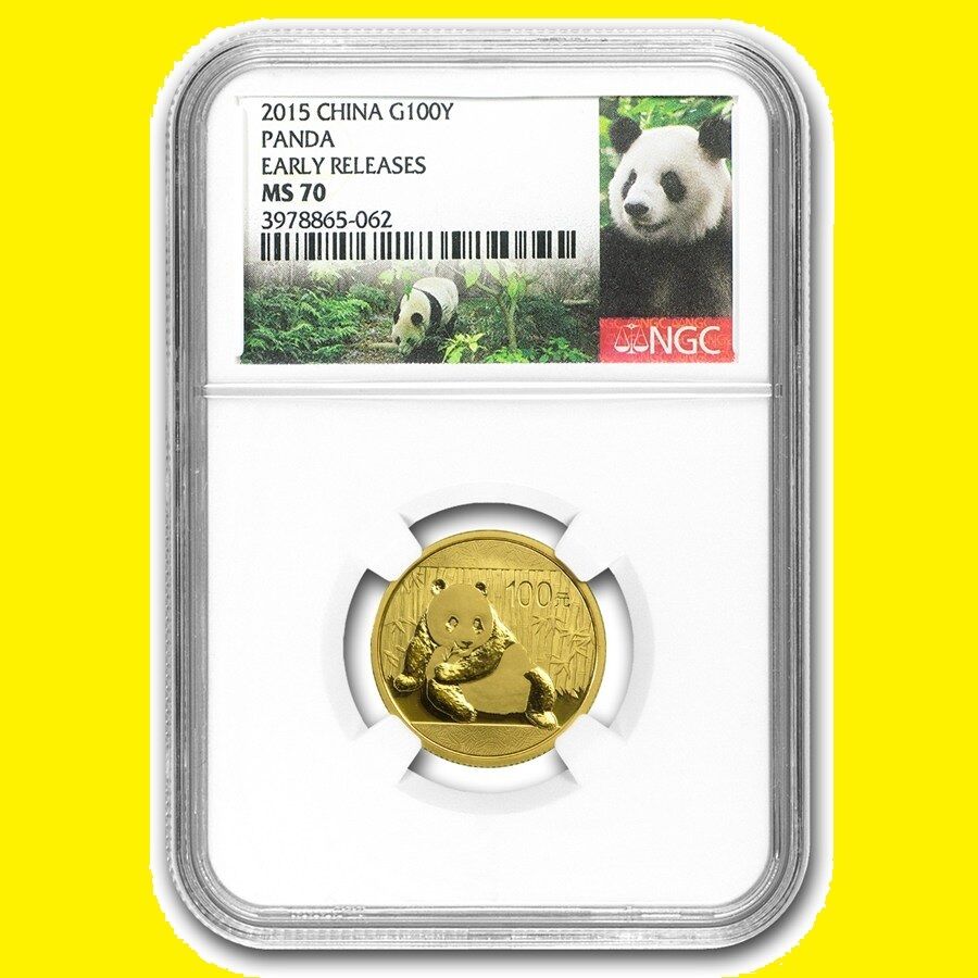 2015 CHINA  5 GOLD PANDA 1 SILVER, 6 COINS SET NGC MS 70 EARLY RELEASE - Fresh Stock Dated February 2026