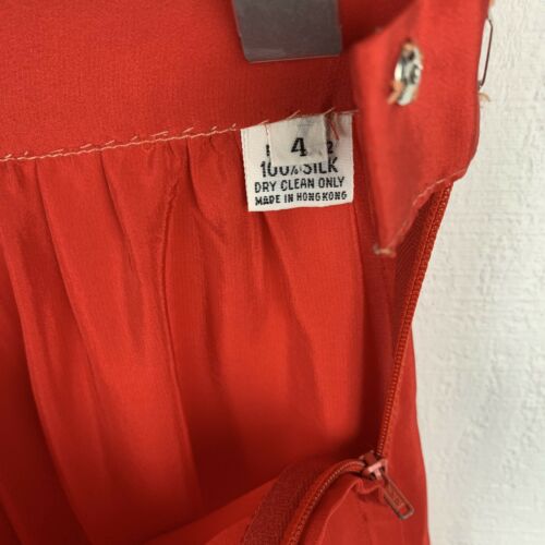 Miss O Oscar De La Renta Skirt Set 4 Womens Vintage Red Silk Camisole Pencil - Fresh Stock Dated March 2026