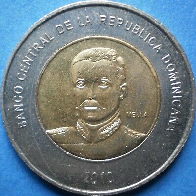 DOMINICAN REPUBLIC 10 PESOS 2010 Dominicana Dominikanische Dominicaine Dom Rep - Fresh Stock Dated December 2025