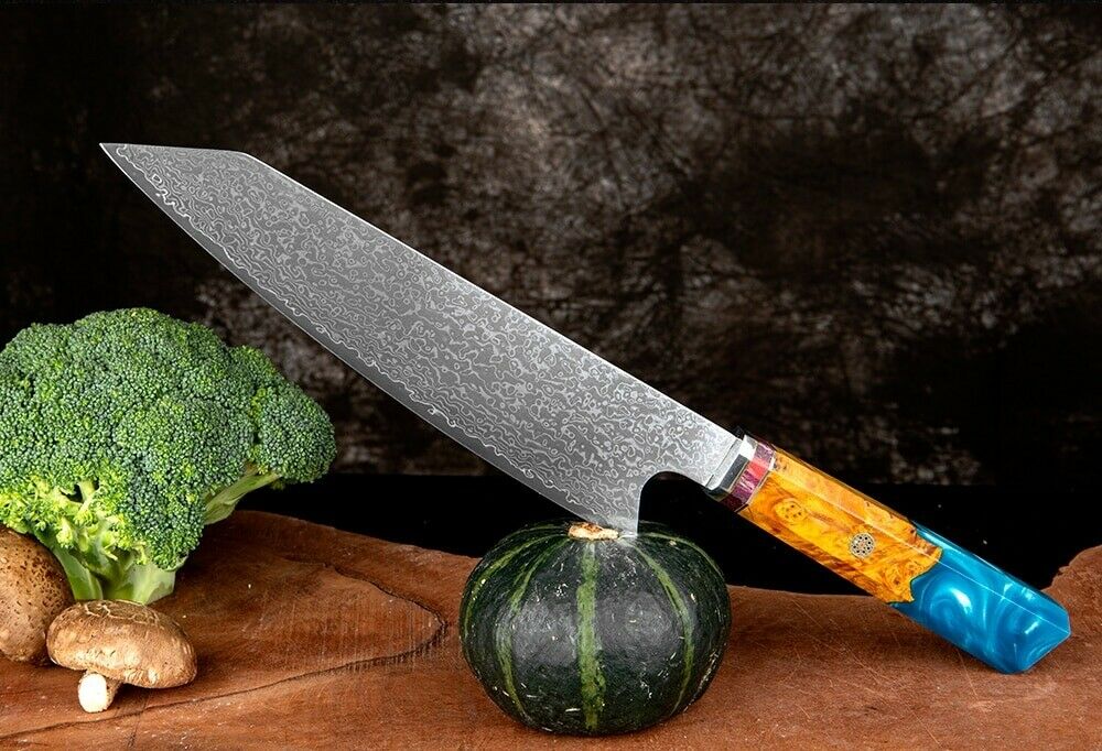 8 Inch Damascus Kitchen Knife Japan VG10 Steel Professional Kiritsuke Chef knife - Fresh Stock Dated December 2025