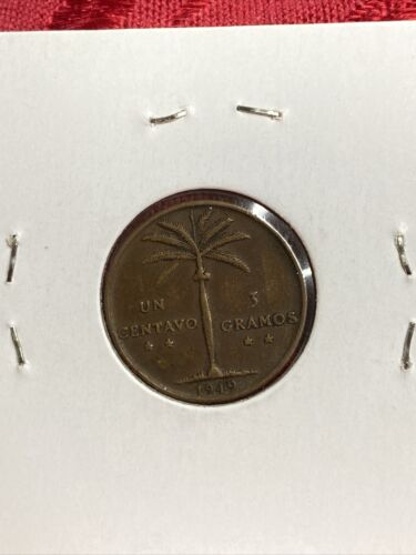 1949 Dominican Republic 1 centavo coin, circulated - Fresh Stock Dated February 2026