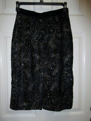 VTG Scott McClintock 10 Velvet Skirt Sparkle Floral Glittery Cocktail Party NWT - Fresh Stock Dated March 2026