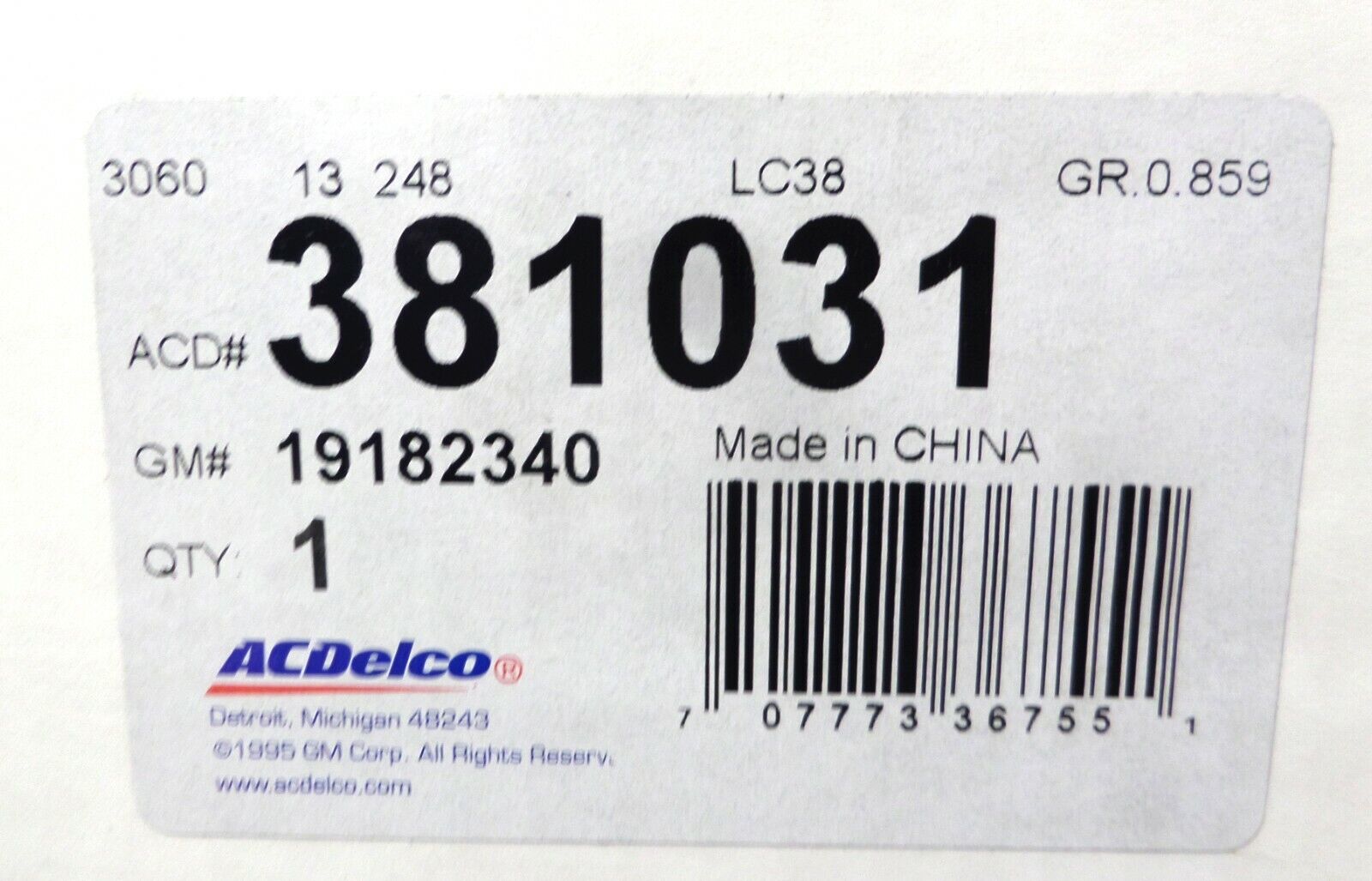 381031 AcDelco Manual Transmission Clutch Kit 1986-2001 Ford Mustang 4.6L 5.0L - Fresh Stock Dated February 2026